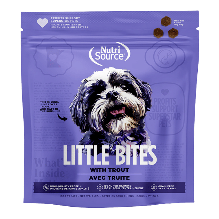 Nutri Source Gâteries Gâteries pour chiens - Petites bouchées de truite sans céréales 6oz Gâteries pour chiens - Petites bouchées de truite sans céréales 6oz