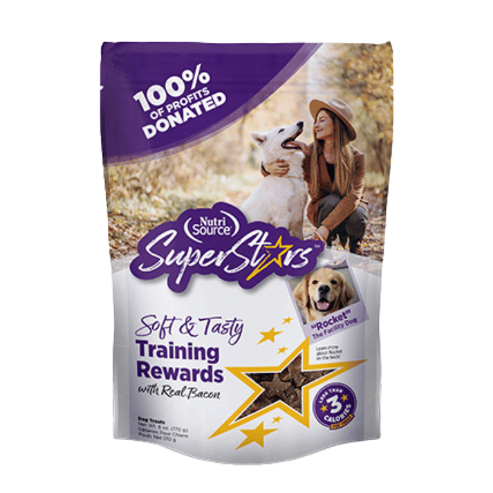 Nutri Source Gâteries Récompenses moelleuses et savoureuses NutriSource Superstars au vrai bacon pour l'entraînement - 4oz