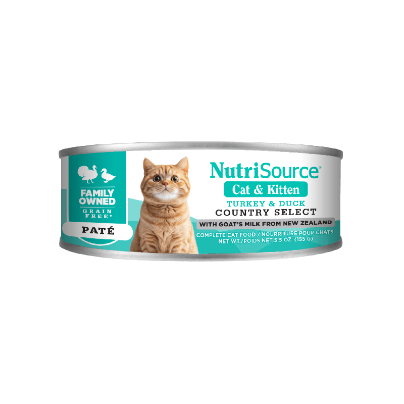 Nutri Source Nourriture humide chat Nourriture humide pour chat NutriSource Dinde et Canard Country Select - Sans grains 12 x 5.5oz Nourriture humide pour chat NutriSource Dinde et Canard Country Select