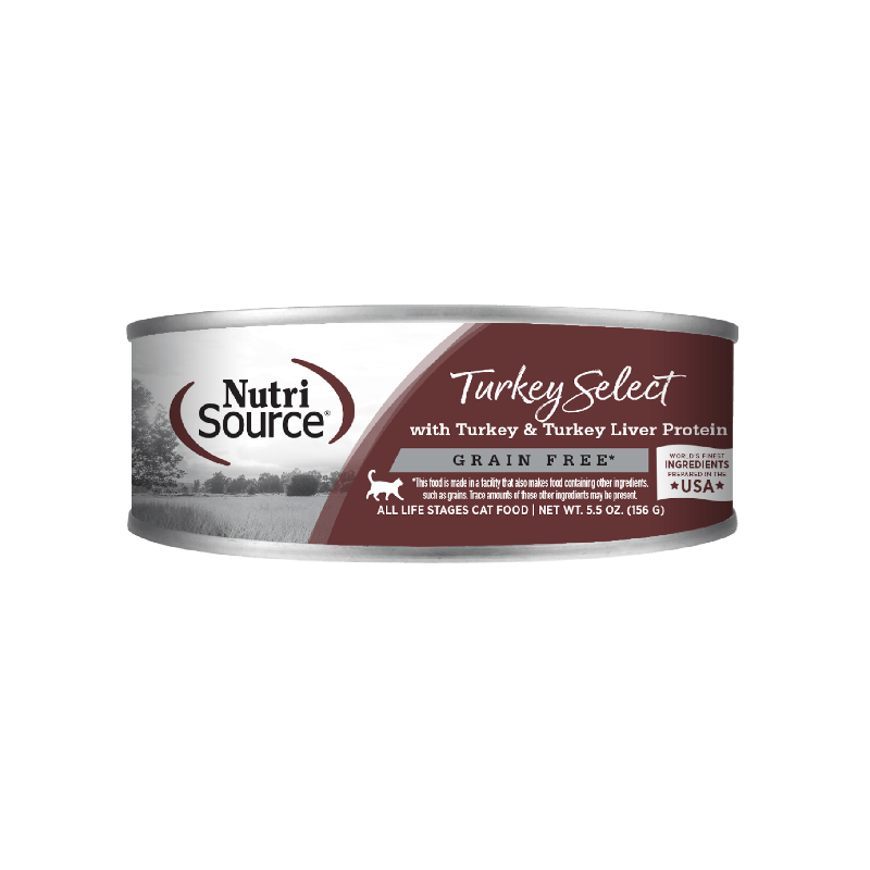 Nutri Source Nourriture humide chat Nourriture humide pour chat NutriSource Dinde et Foie de Dinde Select - Sans grains 12 x 5.5oz Nourriture humide pour chat NutriSource Dinde et Foie de Dinde Select 