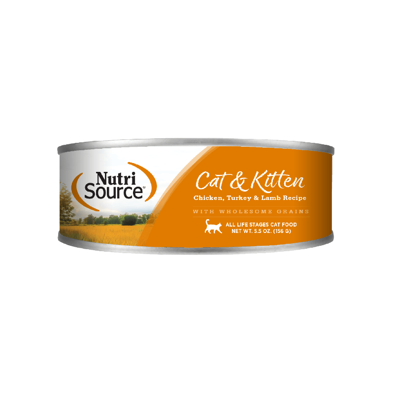 Nutri Source Nourriture humide chat Nourriture humide pour chat NutriSource Poulet, Dinde et Agneau - Avec céréales 12 x 5.5oz Nourriture humide pour chat NutriSource Poulet, Dinde et Agneau - Avec