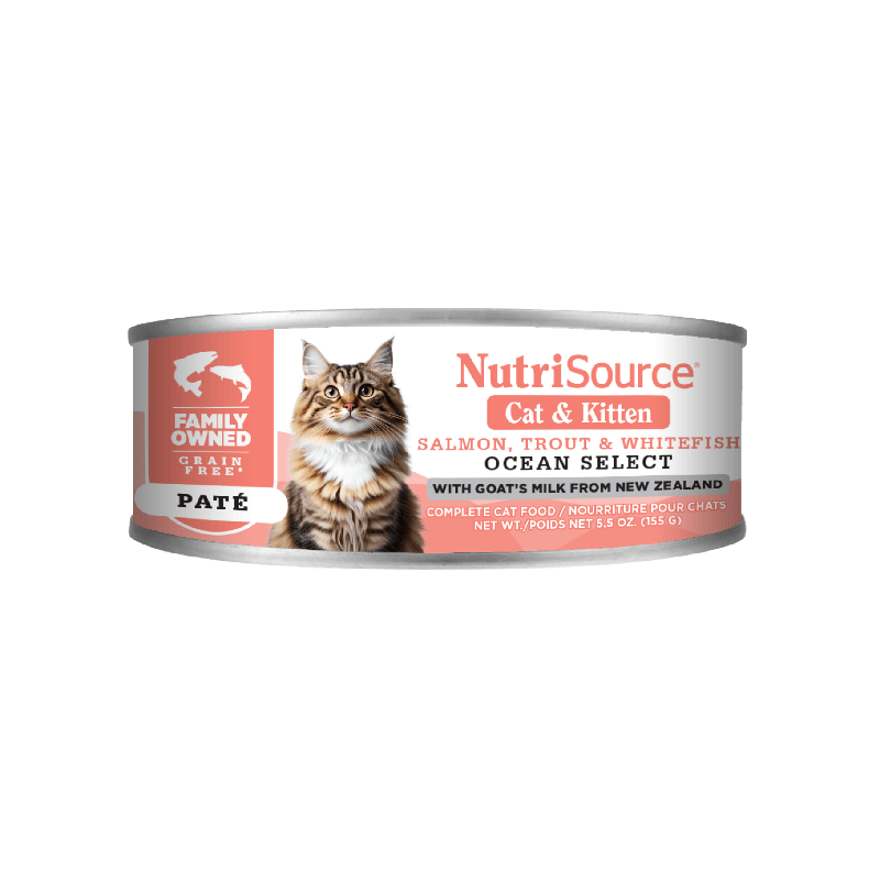 Nutri Source Nourriture humide chat Nourriture humide pour chat NutriSource Saumon, Truite et Poisson Blanc Select - Sans grains 12 x 5.5oz Nourriture humide pour chat NutriSource Saumon, Truite et Poisson Blan