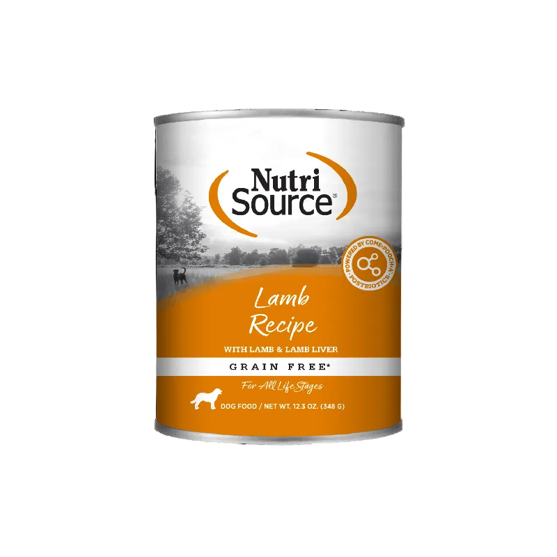 Nutri Source Nourriture humide chien Nourriture humide pour chien NutriSource Agneau - Sans grains 12 x 12.3oz Nourriture humide pour chien NutriSource Agneau - Sans grains 12 x 12.