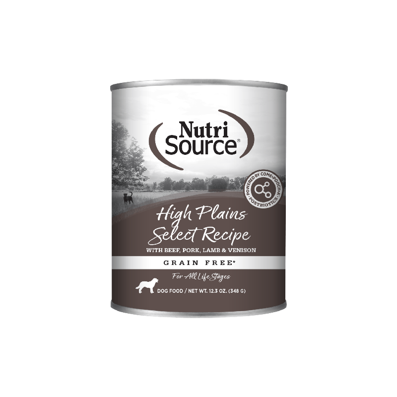Nutri Source Nourriture humide chien Nourriture humide pour chien NutriSource High Plains Select - Sans grains 12 x 12.3oz Nourriture humide pour chien NutriSource High Plains Select - Sans gra