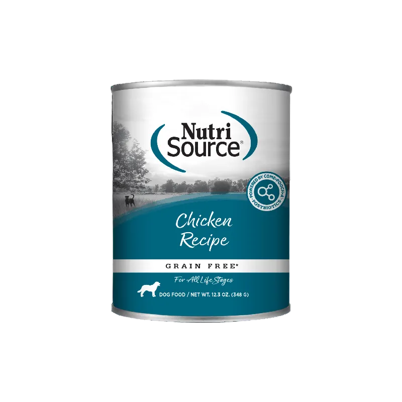 Nutri Source Nourriture humide chien Nourriture humide pour chien NutriSource Poulet - Sans grains 12 x 12.3oz Nourriture humide pour chien NutriSource Poulet - Sans grains 12 x 12.