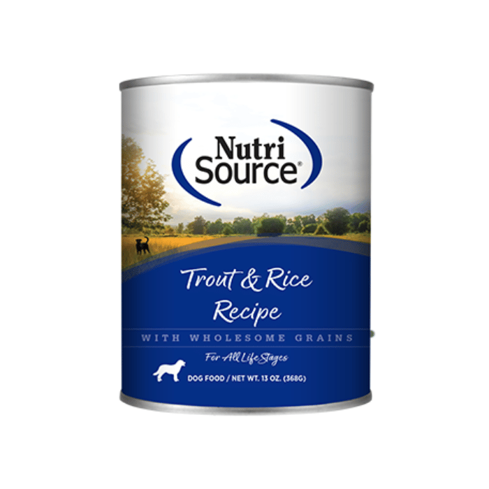 Nutri Source nourriture Nourriture humide pour chiens NutriSource Recette de truite et de riz 12 x 13oz