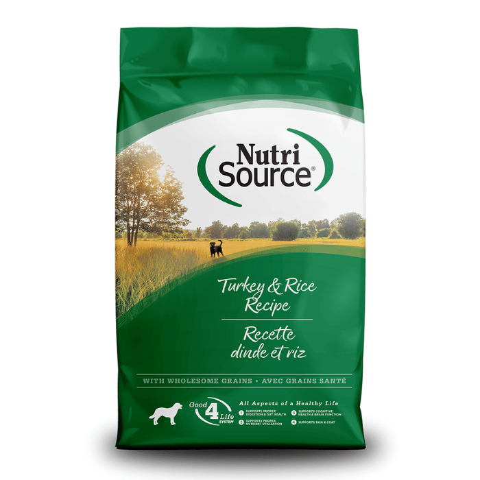 Nutri Source nourriture Nourriture pour chiens NutriSource Dinde & Riz Nourriture pour chiens NutriSource Dinde & Riz