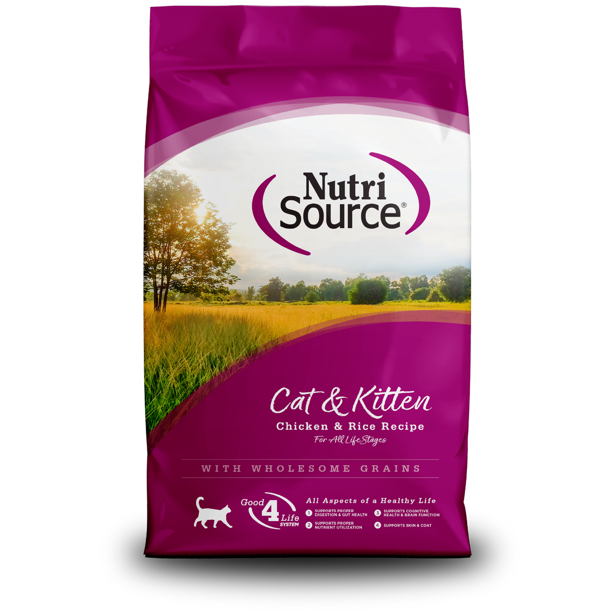 Nutri Source Nourriture pour chat 4 lbs Nourriture pour chat et chaton NutriSource Poulet et Riz - Avec céréales Nourriture pour chat et chaton NutriSource Poulet et Riz - Avec céréal