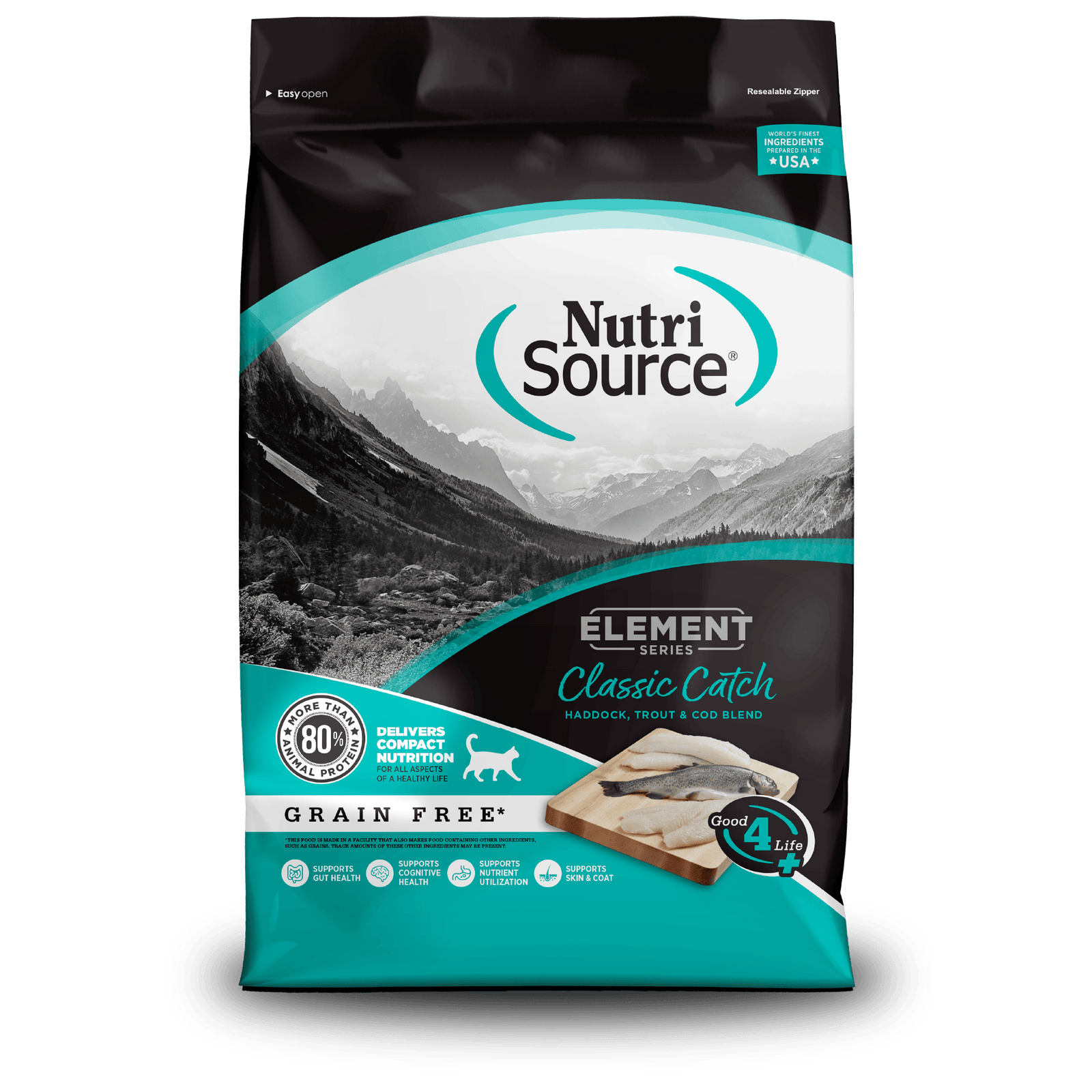 Nutri Source Nourriture pour chat 4 lbs Nourriture pour chat NutriSource Element Classic Catch - Sans grains Nourriture pour chat NutriSource Element Classic Catch - Sans grains