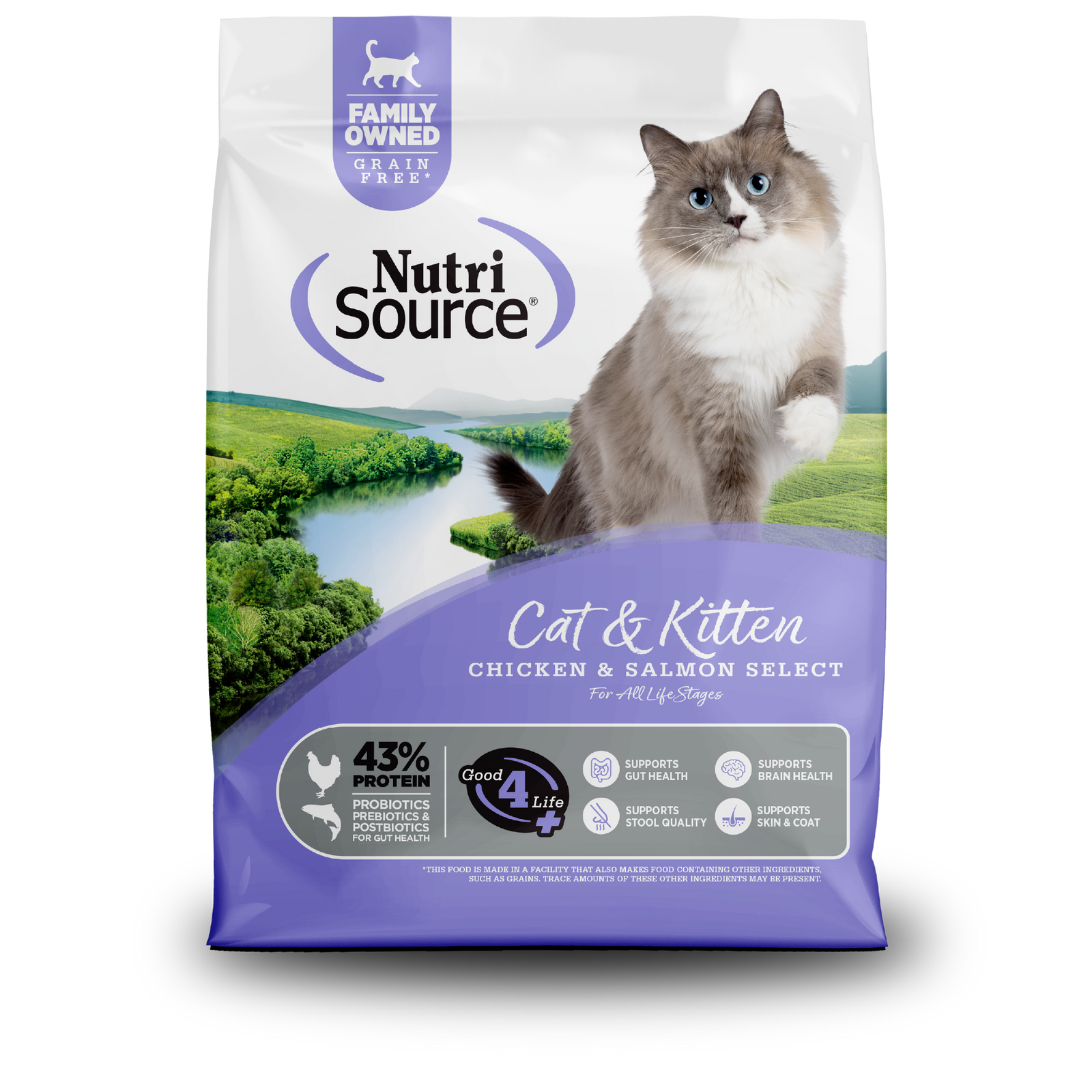 Nutri Source Nourriture pour chat 4 lbs Nourriture pour chat NutriSource Poulet et Saumon Select - Sans grains Nourriture pour chat NutriSource Poulet et Saumon Select - Sans grains