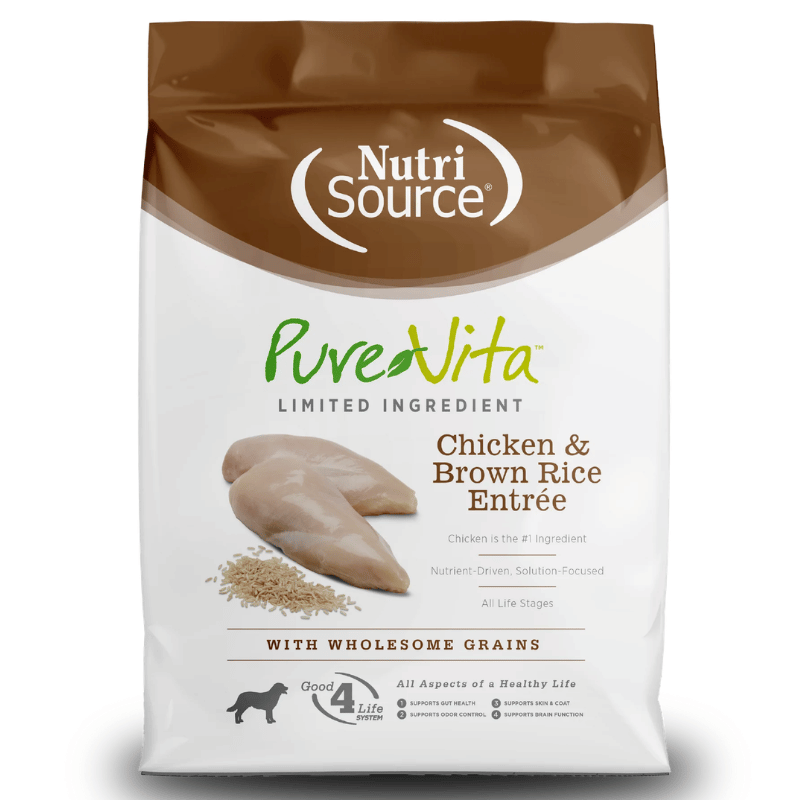 Nutri Source Nourriture pour chien Nourriture pour chien NutriSource PureVita - Poulet et Riz Brun NutriSource PureVita - Poulet et Riz Brun | Nourriture LID pour chien