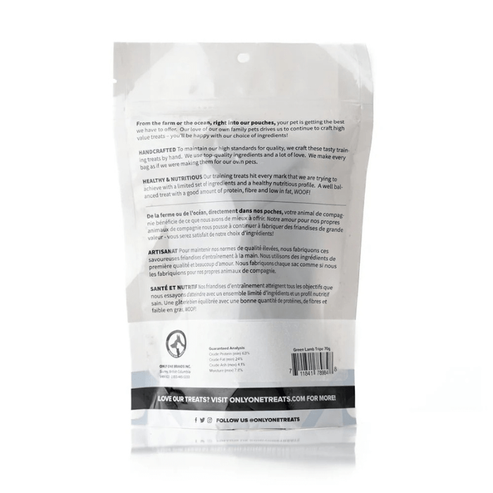 Only one treats Gâteries Tripe d'agneau verte 70g Tripe d'agneau verte 70g