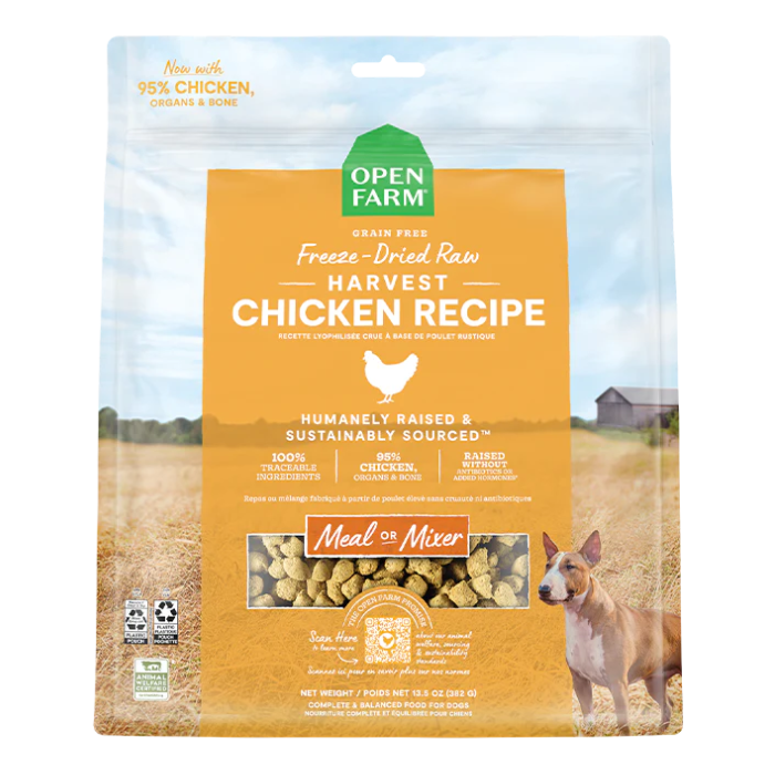 Open Farm meal mixer Mélange de repas Cru Lyophilisé Poulet Open Farm Mélange de repas Cru Lyophilisé Poulet Open Farm