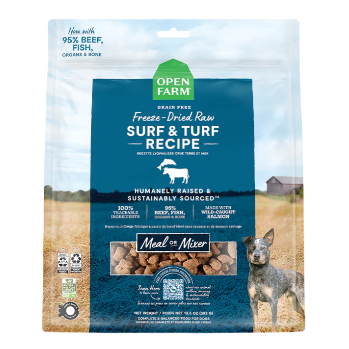 Open Farm meal mixer Mélange de repas Cru Lyophilisé Surf & Turf Open Farm Mélange de repas Cru Lyophilisé Surf & Turf Open Farm