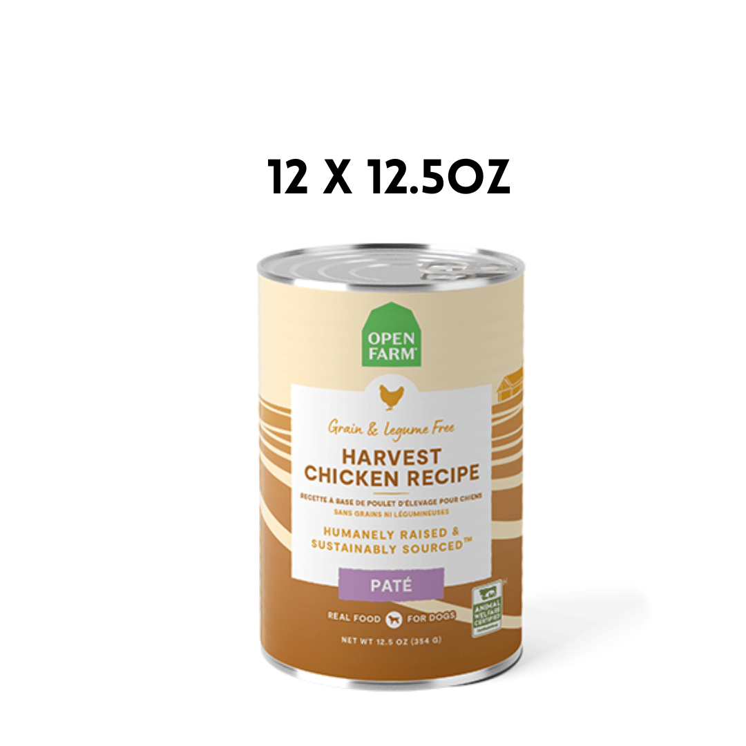 Open Farm nourriture humide 12 x 12.5oz Nourriture humide Pâté poulet 12.5oz