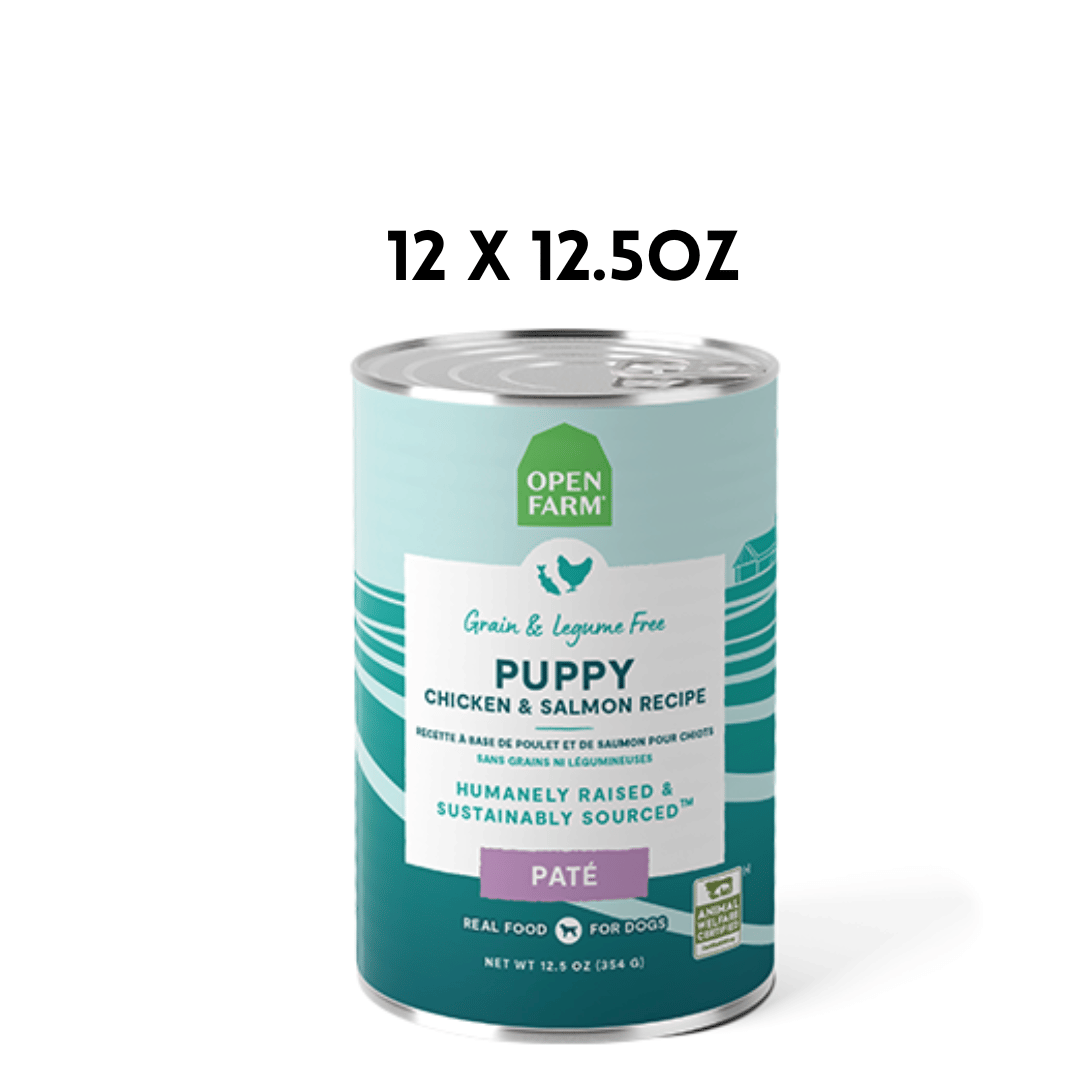 Open Farm nourriture humide Nourriture humide Pâté Poulet & saumon pour chiots 12.5oz