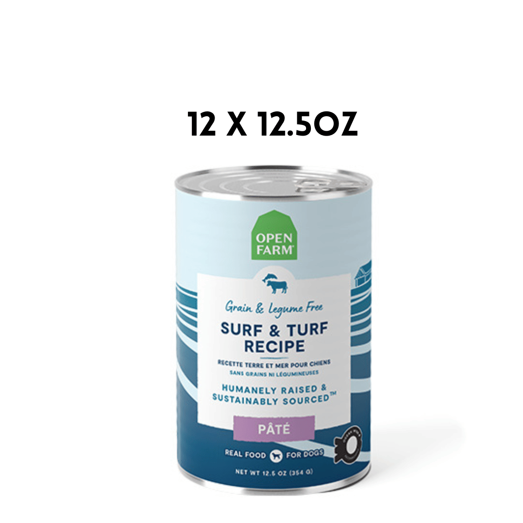 Open Farm nourriture humide 12 x 12.5oz Nourriture humide Pâté Surf &amp; Turf 12.5oz