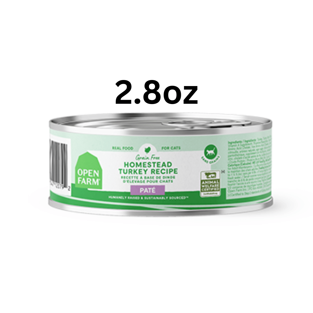 Open Farm nourriture humide 2.8oz Nourriture humide pour chat - Pâté dinde 2.8oz