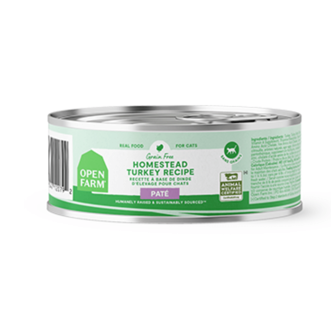 Open Farm nourriture humide 5.3oz Nourriture humide pour chat - Pâté dinde 5.3oz