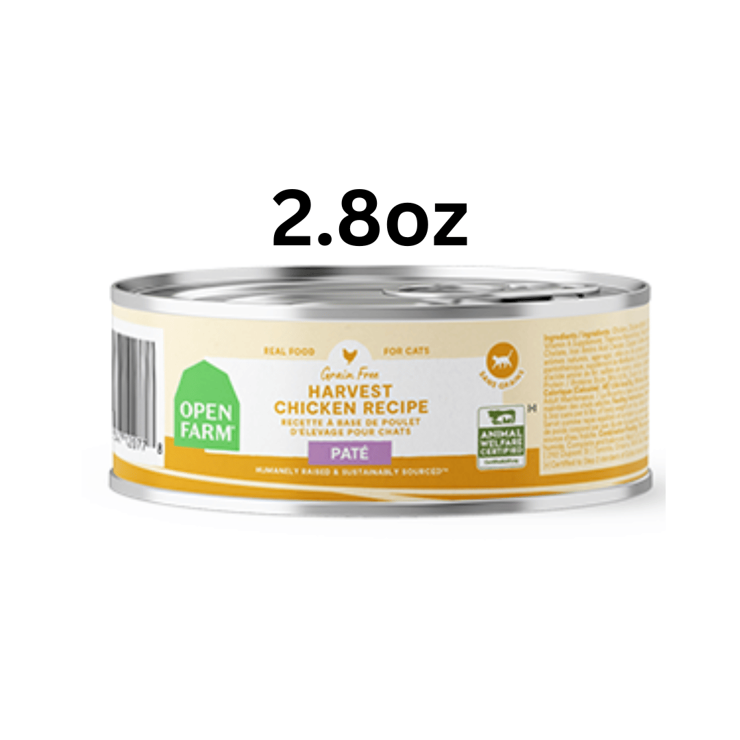 Open Farm nourriture humide 2.8oz Nourriture humide pour chat - Pâté poulet 2.8oz