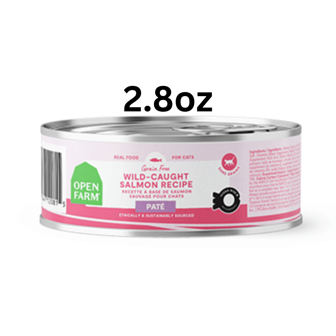 Open Farm nourriture humide 2.8oz Nourriture humide pour chat - Pâté saumon sauvage 2.8oz