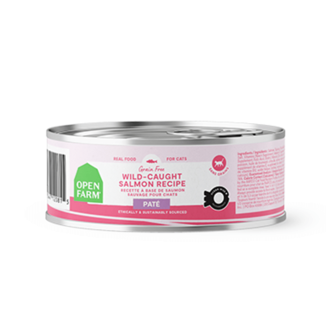 Open Farm nourriture humide 5.3oz Nourriture humide pour chat - Pâté saumon sauvage 5.3oz