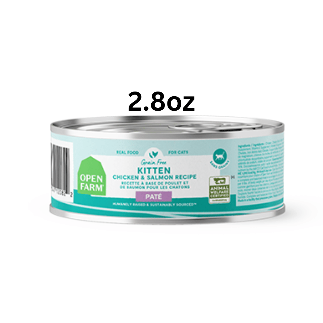 Open Farm nourriture humide 2.8oz Nourriture humide pour CHATON - Pâté poulet &amp; saumon 2.8oz