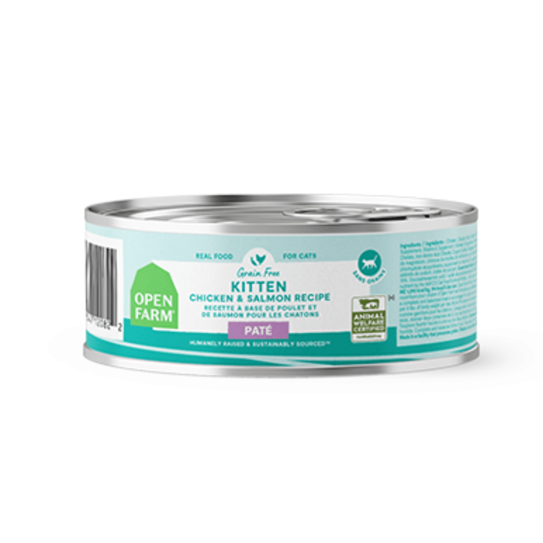 Open Farm nourriture humide 5.3oz Nourriture humide pour CHATON - Pâté poulet &amp; saumon 5.3oz