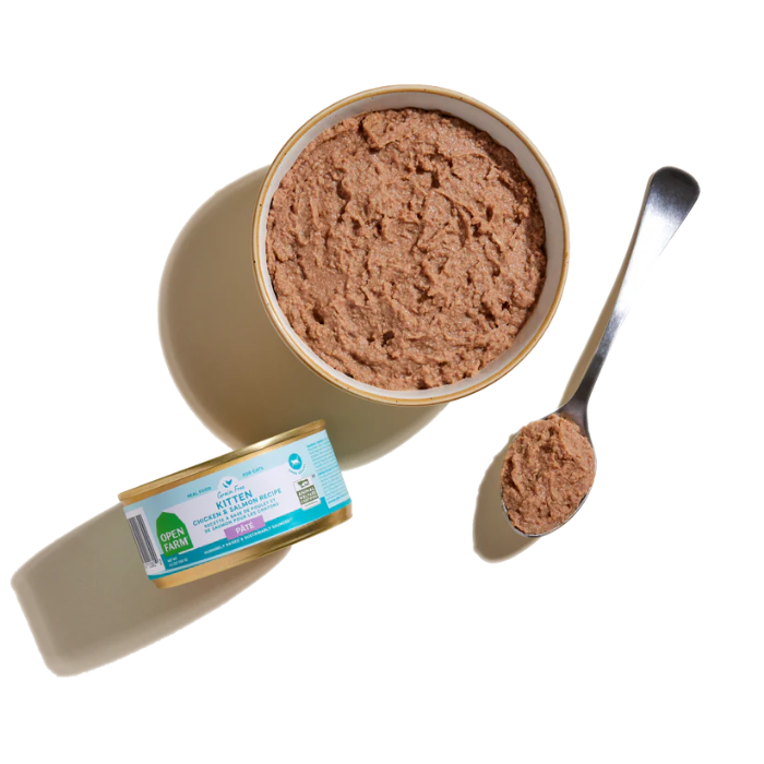 Open Farm nourriture humide 5.3oz Nourriture humide pour CHATON - Pâté poulet & saumon 5.3oz