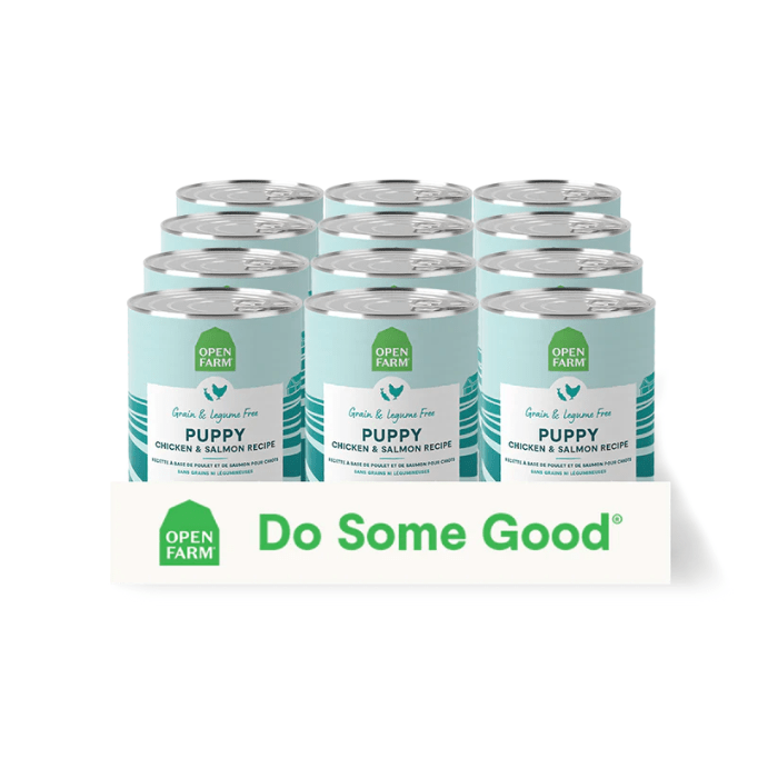 Open Farm nourriture humide Unité Nourriture humide pour chien - Pâté Poulet & saumon pour chiots 12.5oz Nourriture humide pour chien - Pâté Poulet & saumon pour chiots 12.5oz