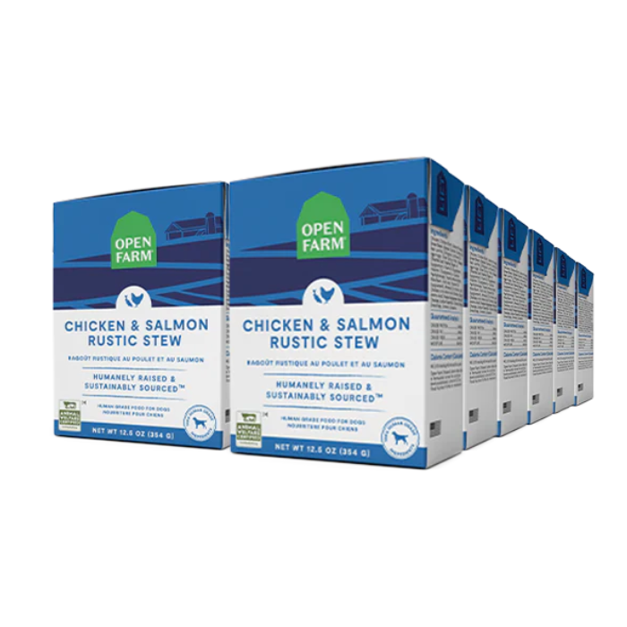 Open Farm nourriture humide Nourriture humide saumon et poulet Rustic Stew 12.5oz Nourriture humide saumon et poulet Rustic Stew 12.5oz