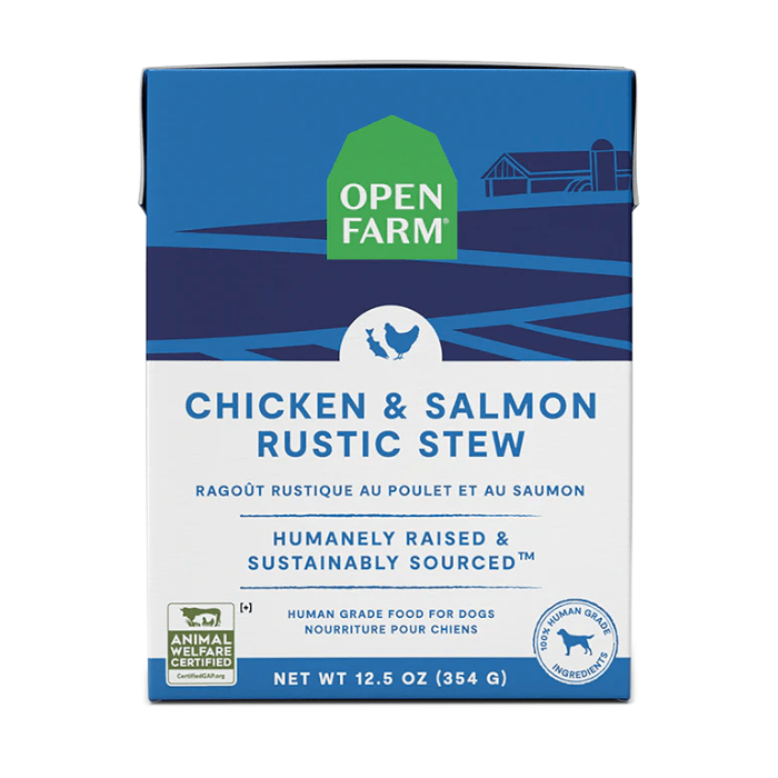 Open Farm nourriture humide Nourriture humide saumon et poulet Rustic Stew 12.5oz Nourriture humide saumon et poulet Rustic Stew 12.5oz