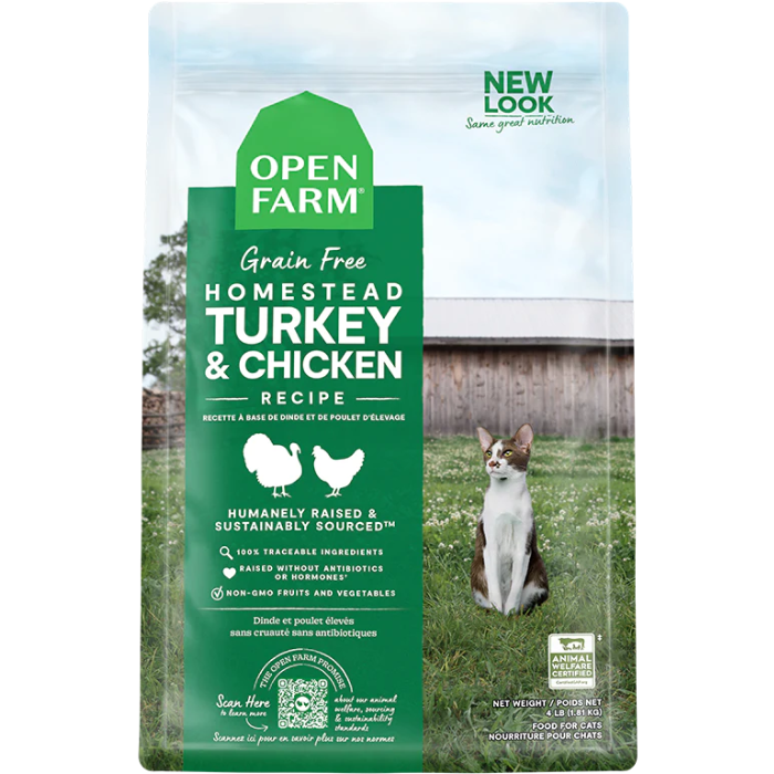 Open Farm nourriture Nourriture Pour Chat Open Farm Homestead Dinde & Poulet sans grains Nourriture Pour Chat Open Farm Homestead Dinde & Poulet sans grains