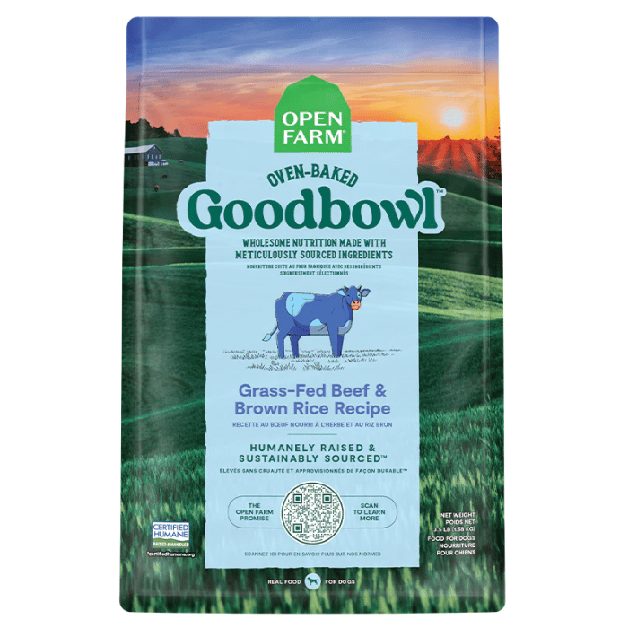 Open Farm nourriture Nourriture pour chien Open Farm GoodBowl Recette de bœuf nourri à l&#39;herbe et de riz brun