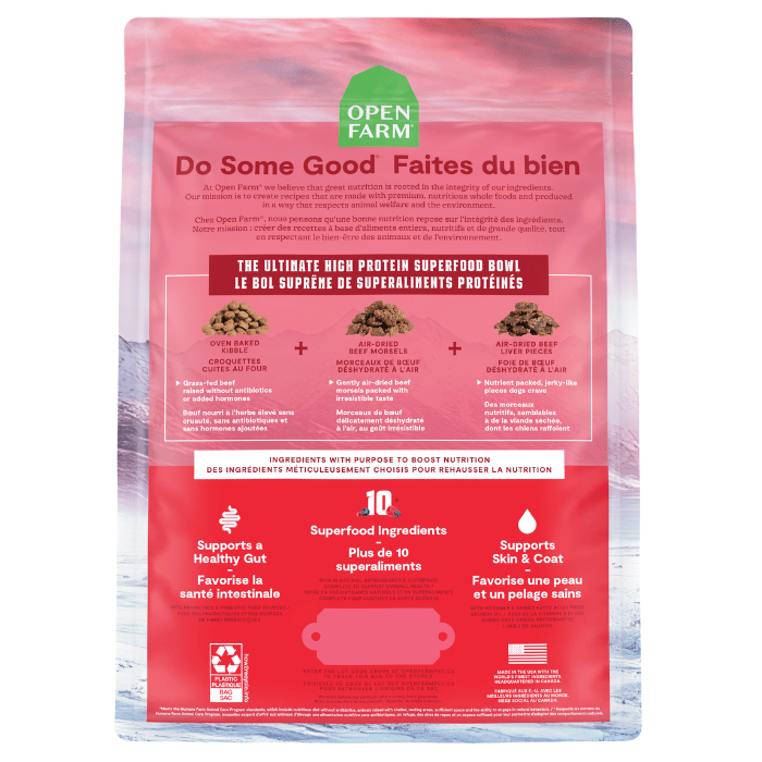Open Farm nourriture Nourriture pour chiens - Open Farm Epic Blend -  Recette de bœuf et superaliments Nourriture pour chiens - Open Farm Epic Blend -  Recette de bœuf et superaliments