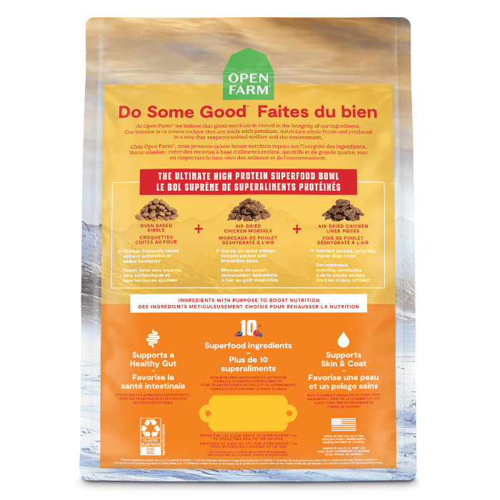 Open Farm nourriture Nourriture pour chiens - Open Farm Epic Blend - Recette de poulet et superaliments Nourriture pour chiens - Open Farm Epic Blend - Recette de poulet et superaliments