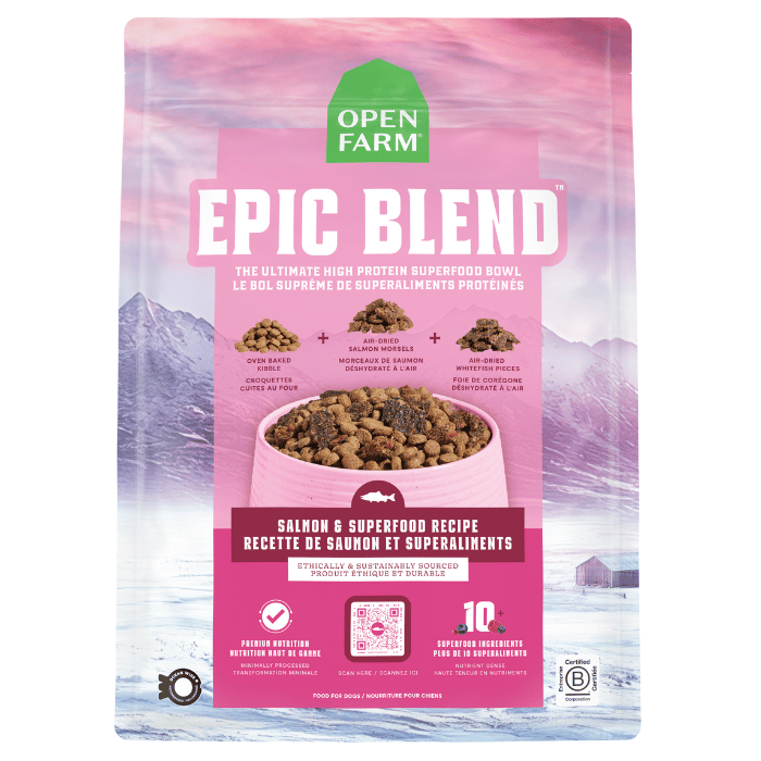 Open Farm nourriture Nourriture pour chiens - Open Farm Epic Blend -  Recette de saumon et superaliments Nourriture pour chiens - Open Farm Epic Blend -  Recette de saumon et superaliments