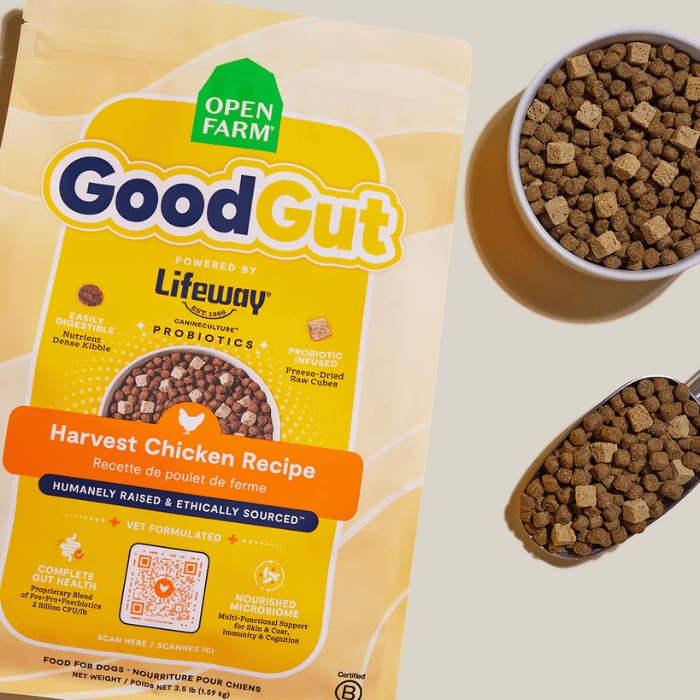 Open Farm nourriture Nourriture pour chiens - Open Farm GoodGut recette de poulet Nourriture pour chiens - Open Farm GoodGut recette de poulet