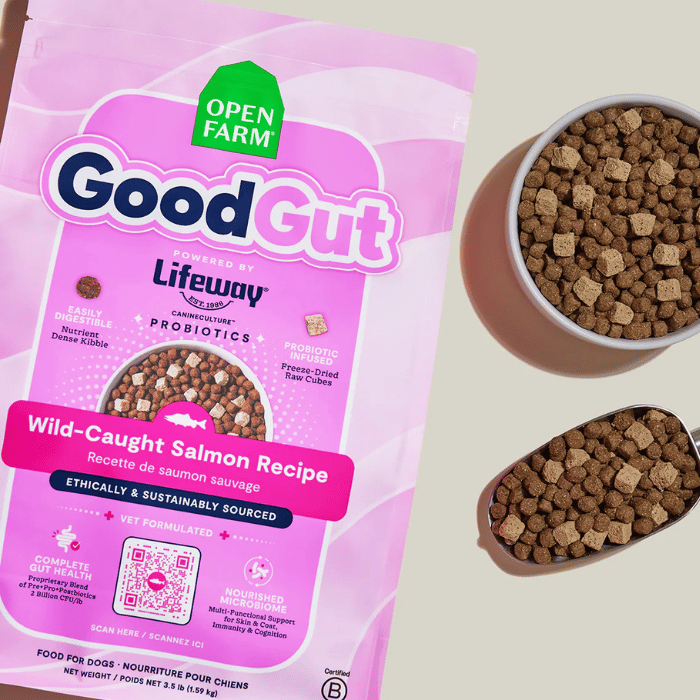Open Farm nourriture Nourriture pour chiens - Open Farm GoodGut recette de saumon Nourriture pour chiens - Open Farm GoodGut recette de saumon