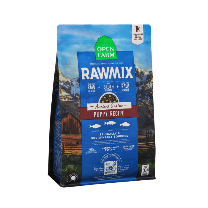 Open Farm nourriture 20 lbs Nourriture pour chiots Open Farm Rawmix avec grains ancient Nourriture pour chiots Open Farm Rawmix avec grains ancient