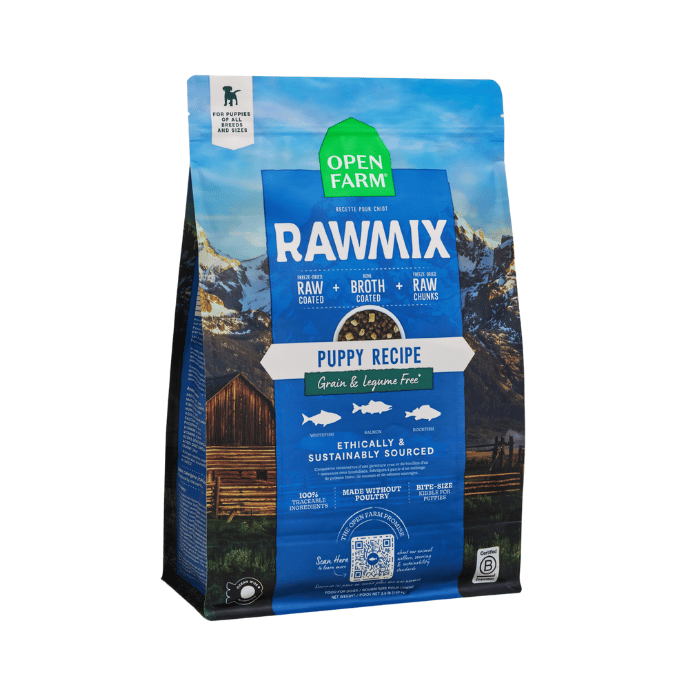 Open Farm nourriture Nourriture pour chiots Open Farm Rawmix sans grains Nourriture pour chiots Open Farm Rawmix sans grains