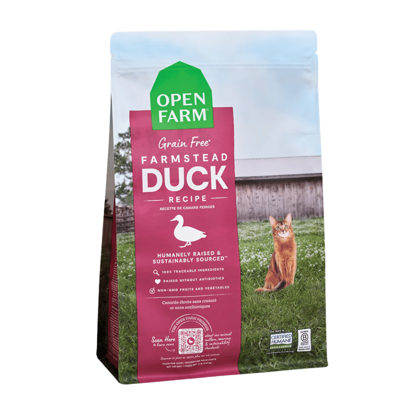 Open Farm Farmstead Grain-Free Duck Dry Cat Food | Sherbrooke Canin