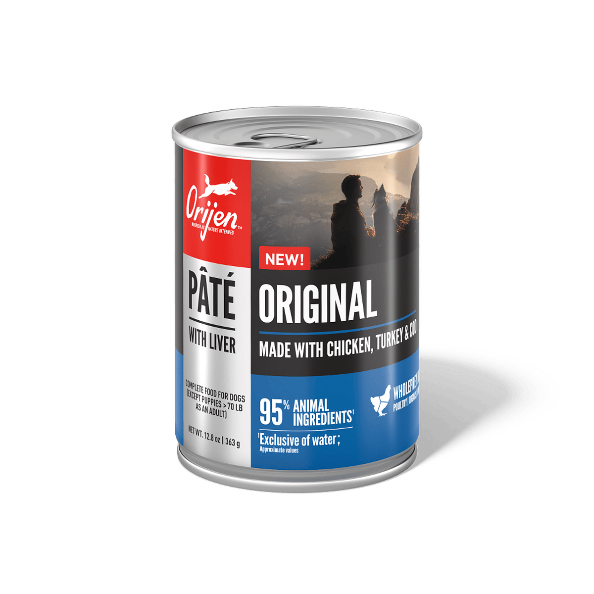ORIJEN Nourriture humide ORIJEN Pate Chien Original avec foie - Caisse 12 x 363 g ORIJEN Pate Chien Original avec foie - Caisse 12 x 363 g | Sherbrooke Canin