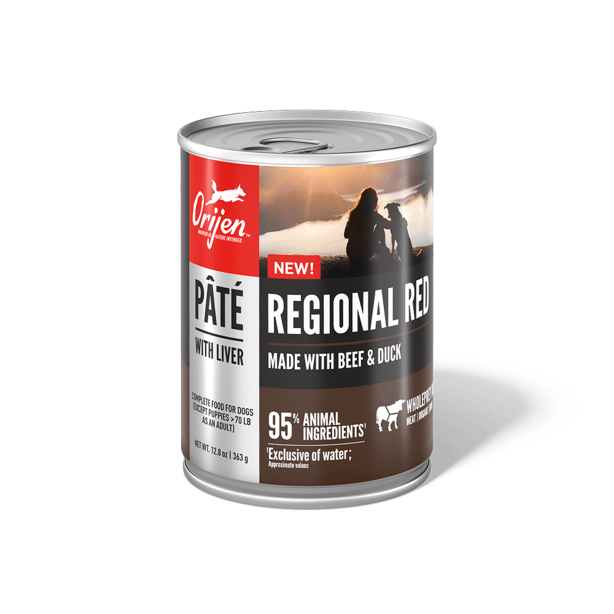 ORIJEN Nourriture humide ORIJEN Pate Chien Regional Red avec foie - Caisse 12 x 363 g ORIJEN Pate Chien Regional Red avec foie - Caisse 12 x 363 g | Sherbrooke Canin