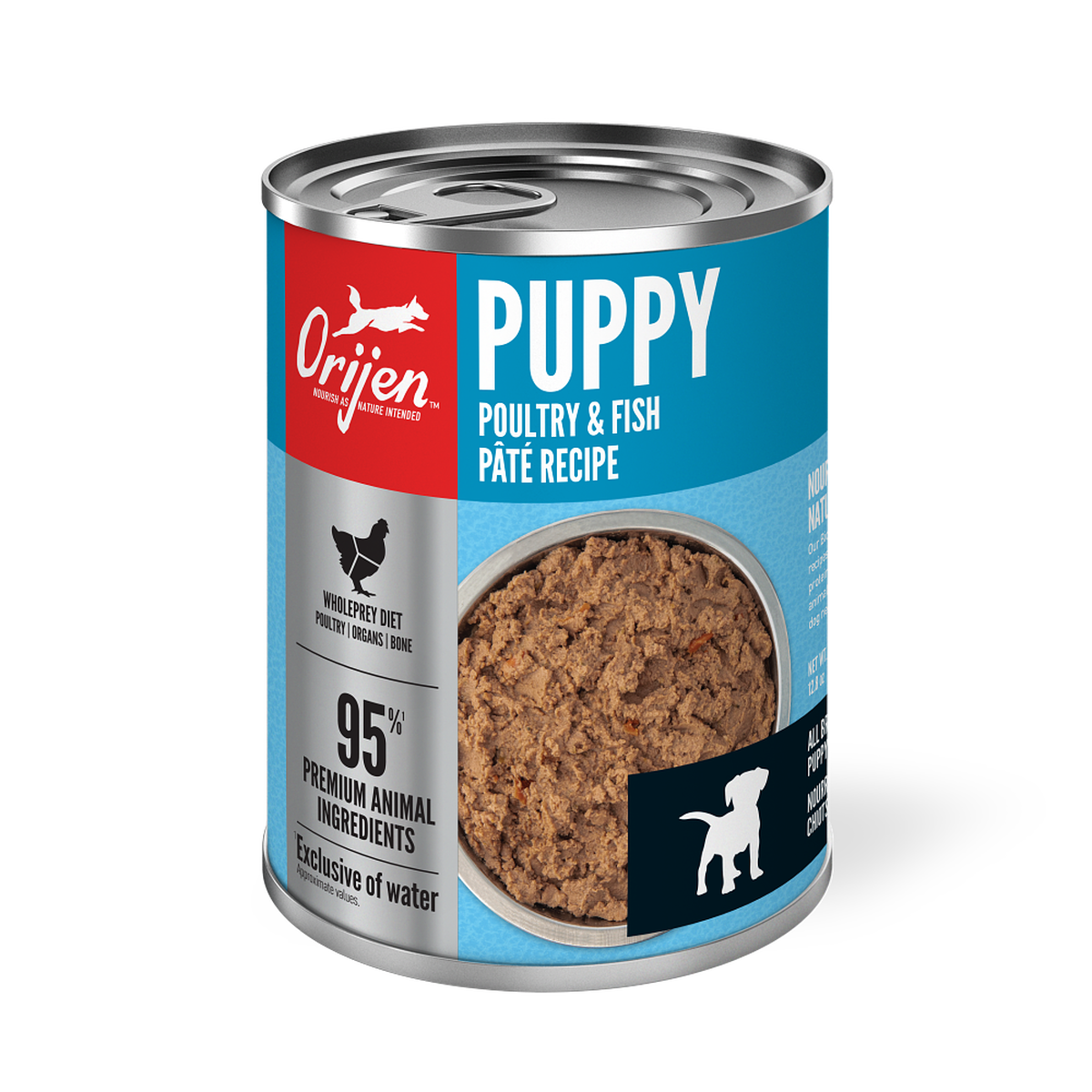 ORIJEN Nourriture humide ORIJEN Pate Chiot Volaille et Poisson - Caisse 12 x 363 g ORIJEN Pate Chiot Volaille et Poisson - Caisse 12 x 363 g | Sherbrooke Canin