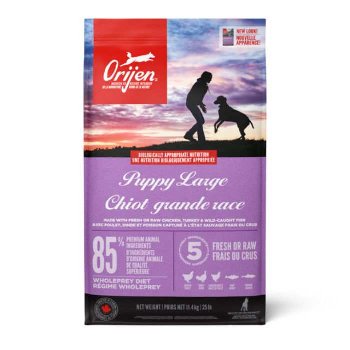 Orijen nourriture 11.4kg Nourriture pour chiens Orijen chiot grande race Nourriture pour chiens Orijen chiot grande race