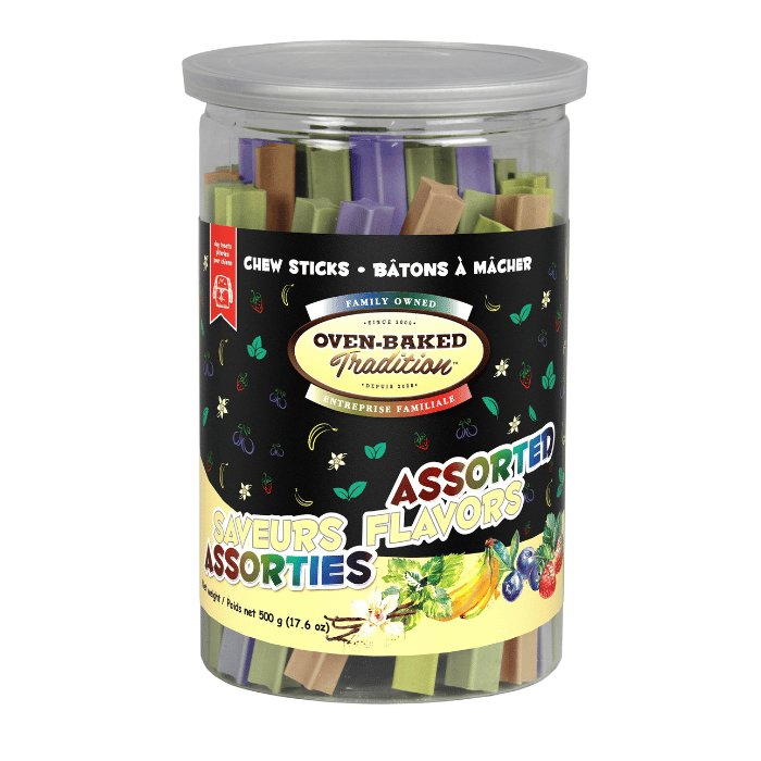 Oven baked tradition Gâteries Gâteries Pour Chien, Bâtons à Mâcher, Saveurs Assorties 500gr