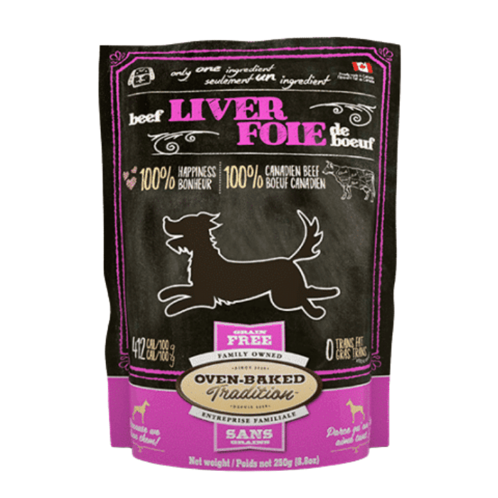 Oven baked tradition Gâteries 8.8oz Gâteries pour chiens Foie de Boeuf séché à froid Gâteries pour chiens Foie de Boeuf séché à froid