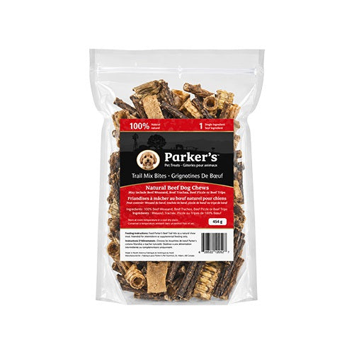 Parker's Gâteries 454 g Parker's Pet Treats - Trail Mix Bites (Mélange de bœuf) pour chien Parker's Trail Mix Bites - Mélange de Bœuf 100% Naturel - Sherbrooke Canin
