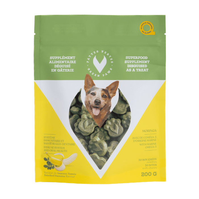 Pattes Vertes Bouchées fonctionnelles pour chien - Moringa Pattes Vertes Oméga 3